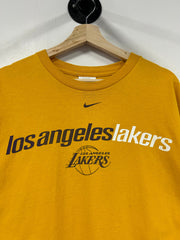 Vintage Nike Los Angeles Lakers Yellow Middle Swoosh Tee