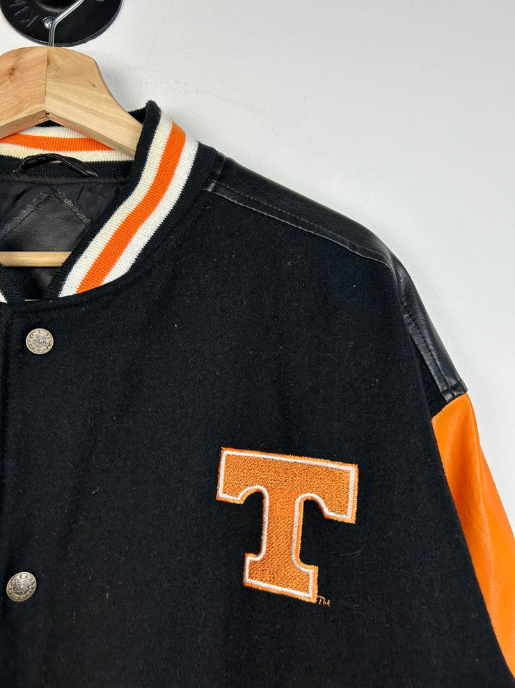Vintage Steve & Barrys University Tennesse Black & Orange Varsity Jacket