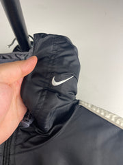 Vintage Nike Swoosh Fleece Lined Black Hooded Jacket