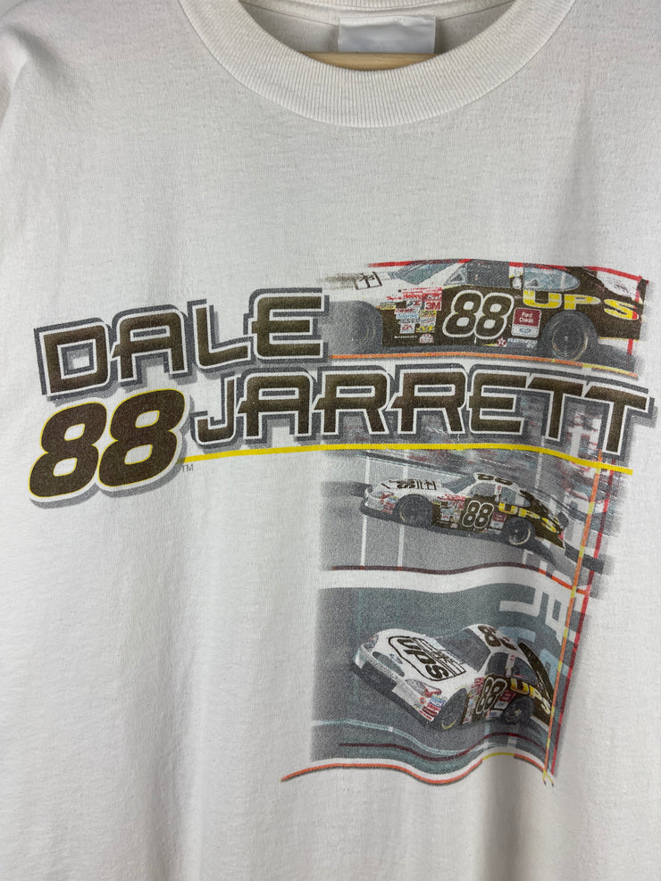 Vintage Nascar Dale Jarrett UPS White Tee