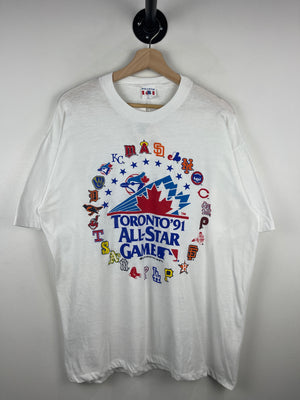 Vintage 90s MLB Bulletin Toronto Blue Jays All Star Game White Tee
