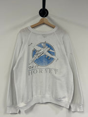 Vintage 80's Hornet Jet White Crewneck