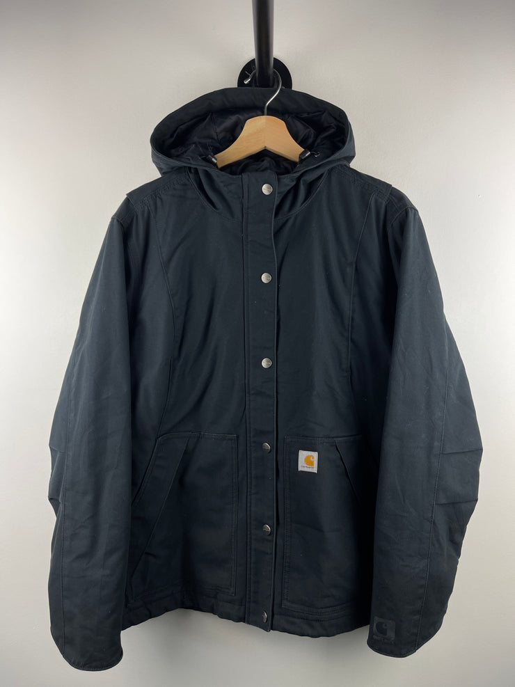 Vintage Carhartt Full Swing Quick Duck Black Hooded Jacket
