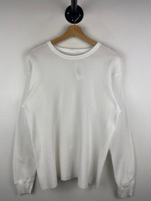 Vintage 80s White Thermal Long Sleeve