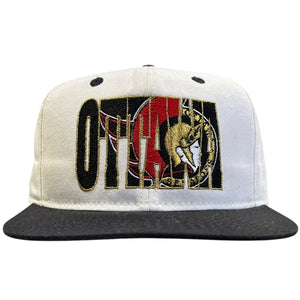 Vintage 90s NHL #1 Apparel Ottawa Senators White Snapback Hat