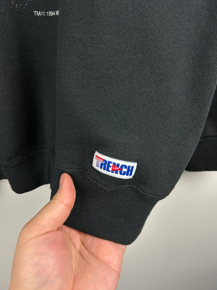 Vintage 90s NFL Trench Los Angeles Raiders Black Crewneck
