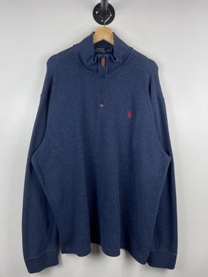 Vintage Polo Ralph Lauren Navy Quarter Zip Sweater