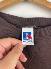 Vintage 90s Russell Athletic Blank Brown Crewneck