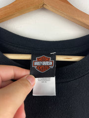 Vintage Harley Davidson When Life Throws You A Cure Lean Into It Black Tee