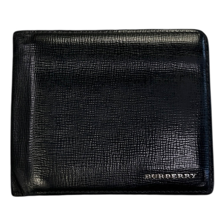 Burberry Black Leather Bifold Wallet