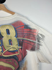 Vintage Nascar Jimmie Johnson White All Over Print Tee