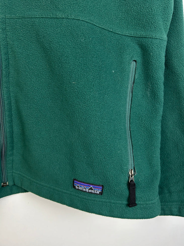 Vintage Patagonia Synchilla Green Zip Up Fleece Sweater