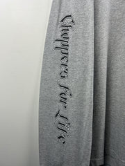 Vintage West Coast Choppers Motorcycle Sleeve Print Grey Long Sleeve
