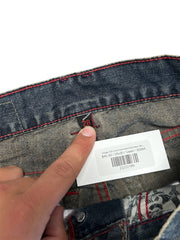 Vintage Y2K Hurley Embroided Dark Wash Blue Denim Jeans