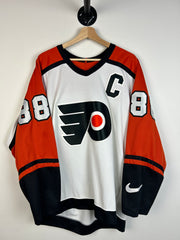 Vintage 90s NHL Nike Philadelphia Flyers Lindros White Hockey Jersey