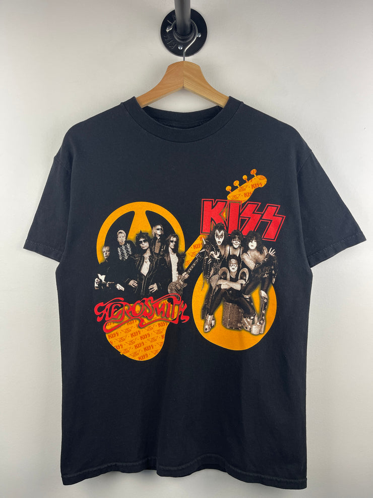 Vintage 2004 Kiss Aerosmith Tour Black Tee