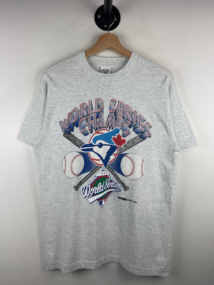 Vintage 90s MLB Toronto Blue Jays World Series Grey Tee