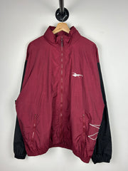 Vintage 90s Reebok Burgundy & Black Windbreaker