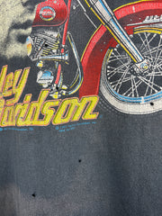 Vintage 90s Harley Davidson James Dean Ride With A Rebel Black Tee