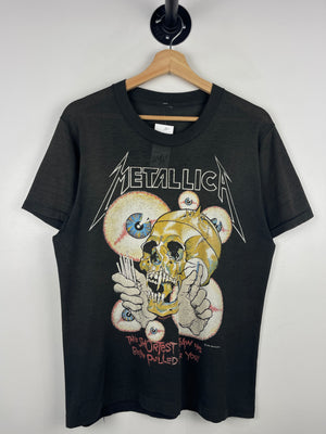 Vintage 80s Metallica Pushead The Shortest Straw Faded Black Tee