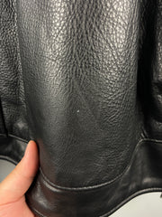 Vintage 90s Schott Café Racer Moto Sugar Hill Football Black Leather Jacket