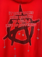 Revenge Nine Months Bruce Lee Red Hoodie