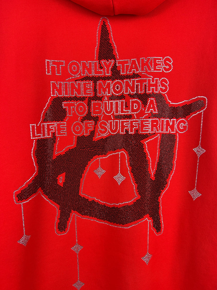 Revenge Nine Months Bruce Lee Red Hoodie