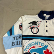 Vintage 90's Toronto Blue Jays All Over Print Starter Crewneck