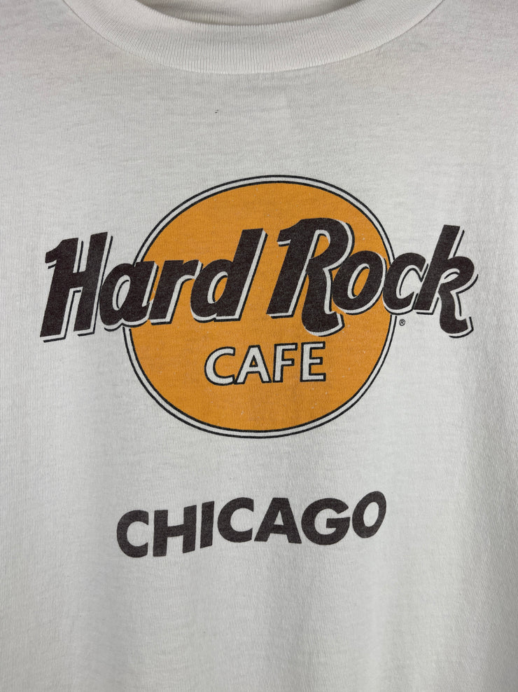 Vintage 90s Hard Rock Café Chicago White Tee