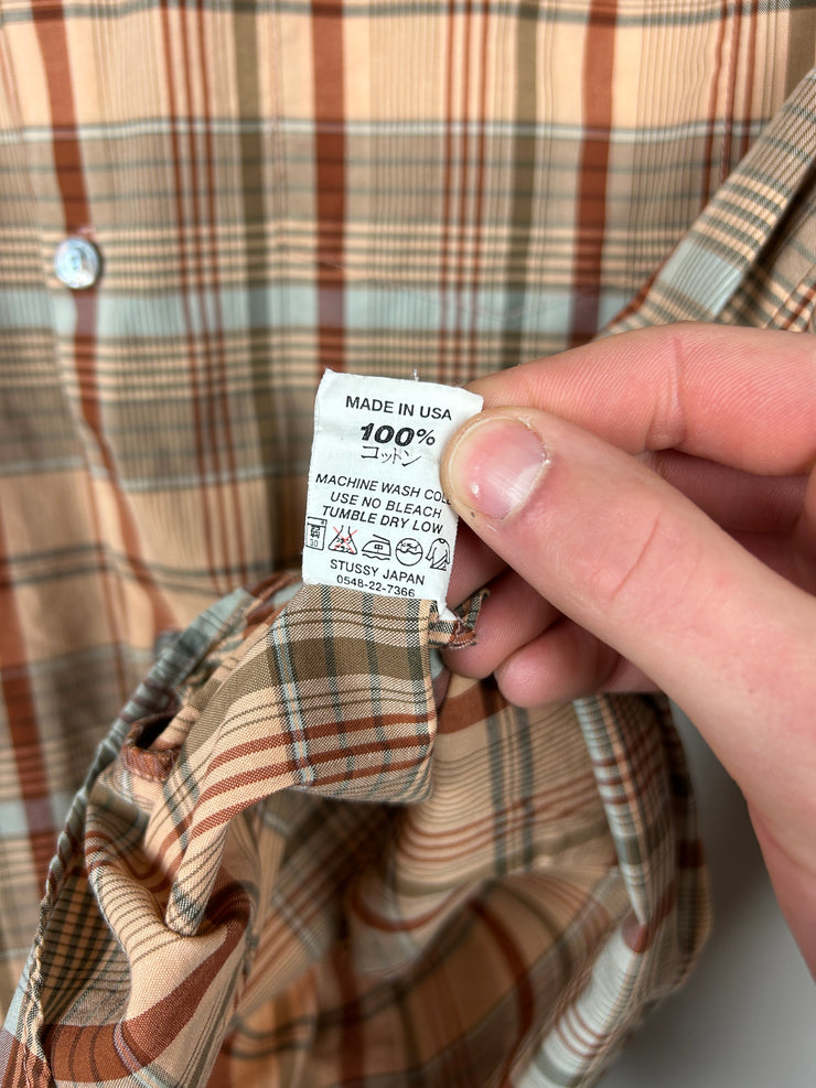Vintage 90s Stussy Flannel Button Up Shirt