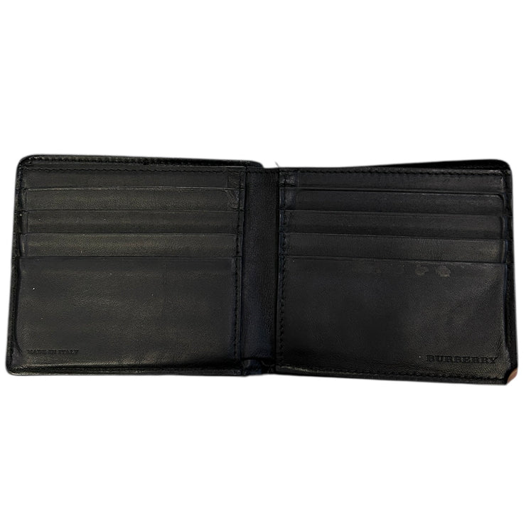 Burberry Black Leather Bifold Wallet