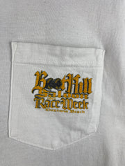 Vintage Boot Hill Saloon Race Week White Pocket Tee