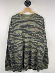 Supreme SS21 Small Box Logo Tiger Stripe Camo Long Sleeve