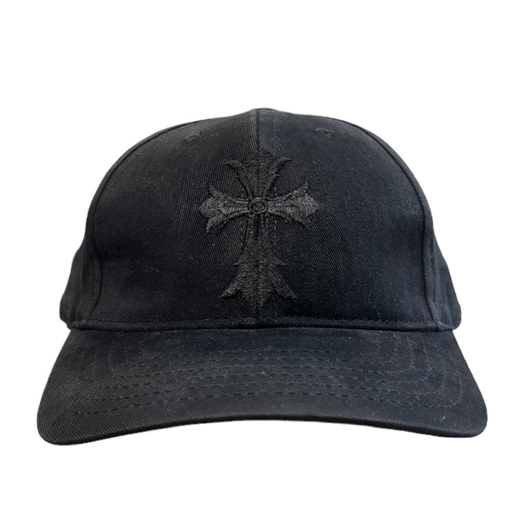 Chrome Hearts Cross Horseshoe Tonal Black Strapback Hat