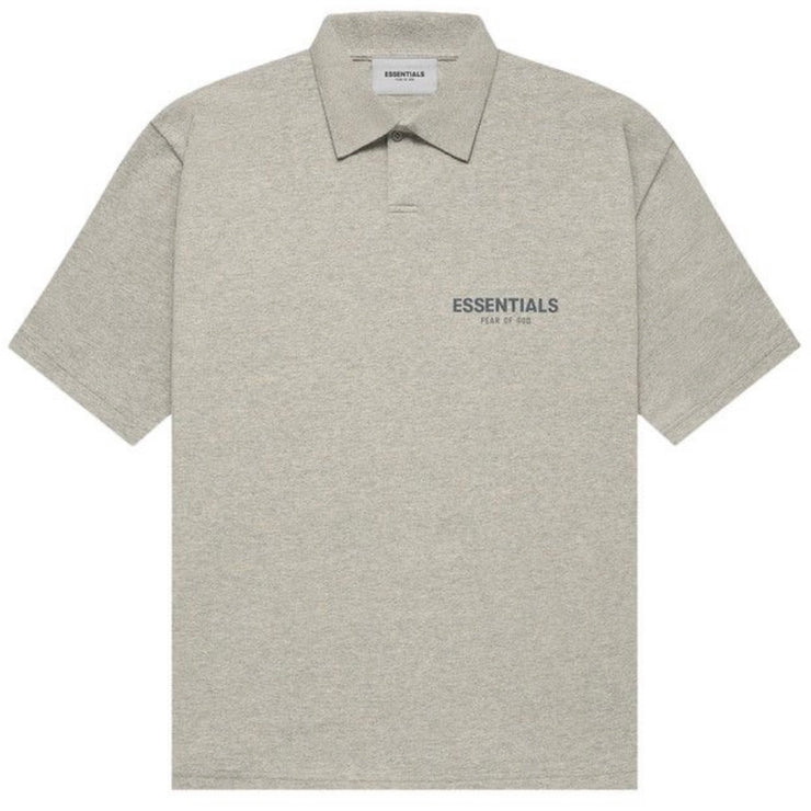 Fear Of God Essentials Dark Heather Oatmeal Polo Shirt