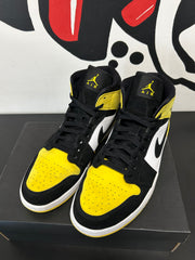 Jordan 1 Mid Yellow Toe Black