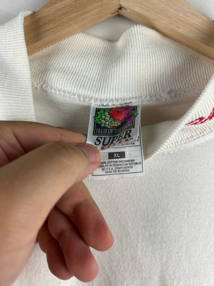 Vintage 90s Dare White Mockneck Long Sleeve