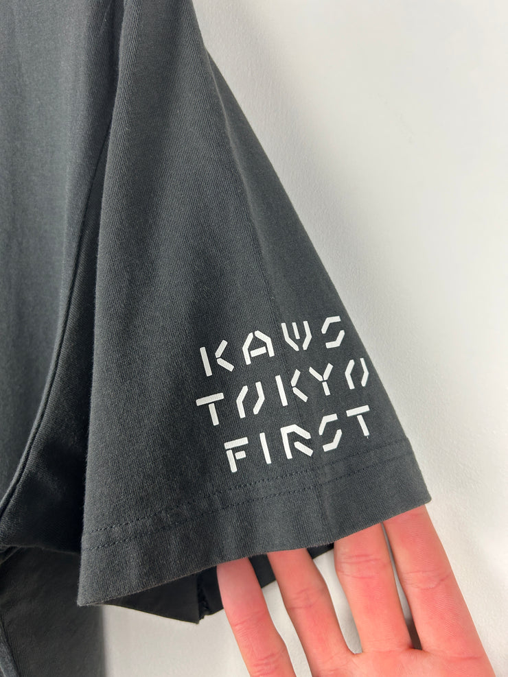 Kaws Tokyo First Dark Grey Tee