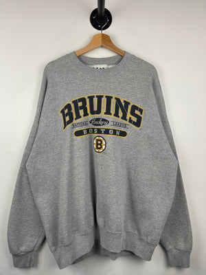 Vintage 90s NHL Lee Sport Boston Bruins Grey Crewneck