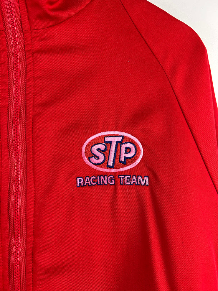 Vintage 90s STP Racing Team Fleece Lined Red Jacket