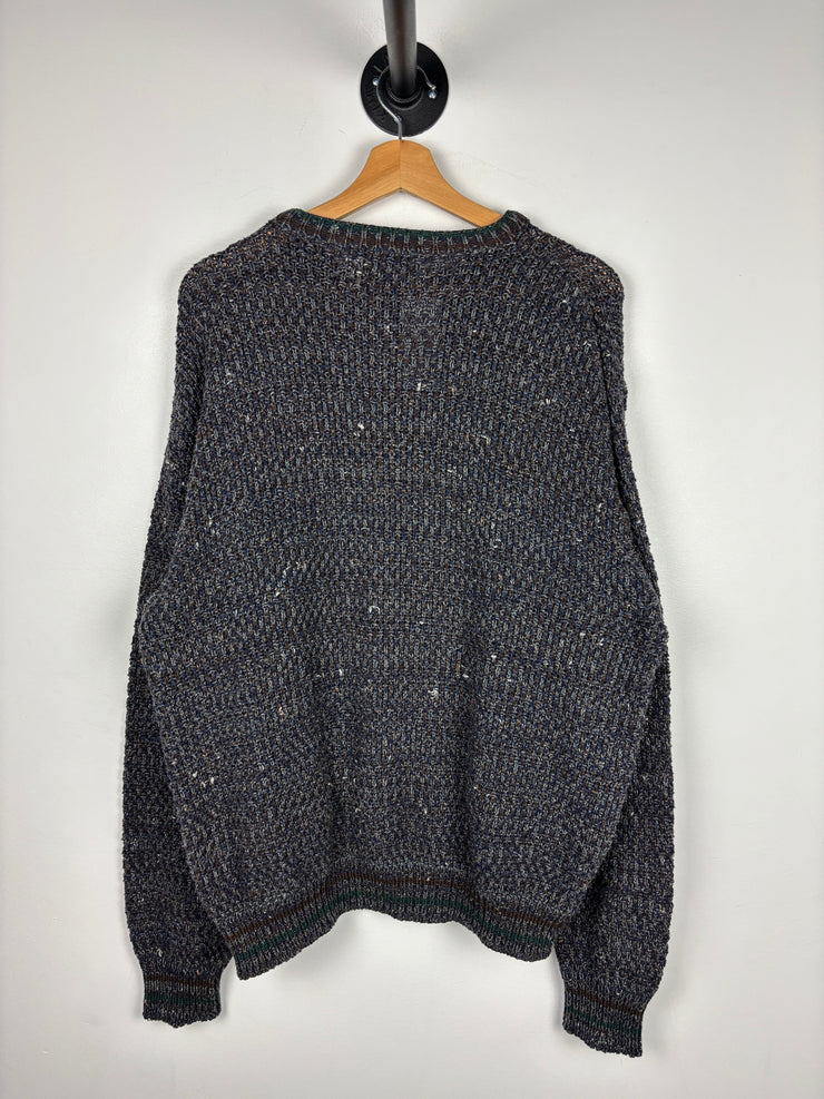 Vintage 90s Craft & Barrow Earth Tone Knit Sweater