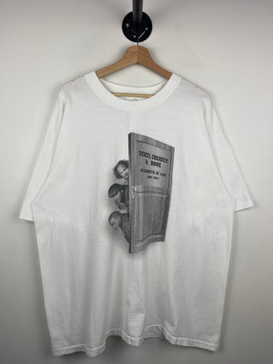 Vintage 90s The Three Stooges Attorneys At Law White Tee
