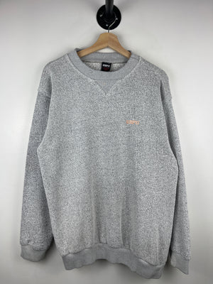 Vintage 90s ESPN Embroidered Heathered Grey Crewneck
