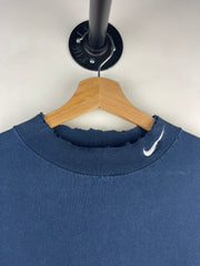 Vintage 90s Nike Golf Swoosh Mock Neck Navy Long Sleeve