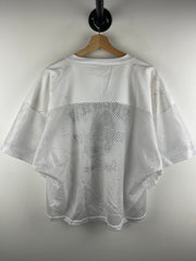 Vintage 90s Riverview Football White Mesh Cropped Football Jersey