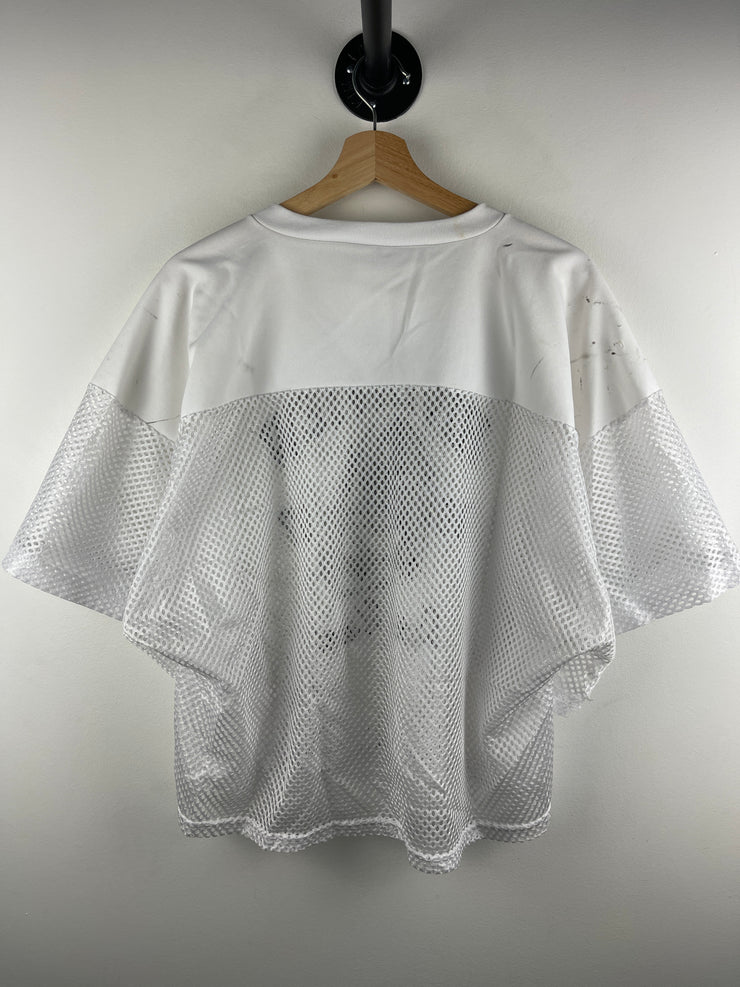 Vintage 90s Riverview Football White Mesh Cropped Football Jersey
