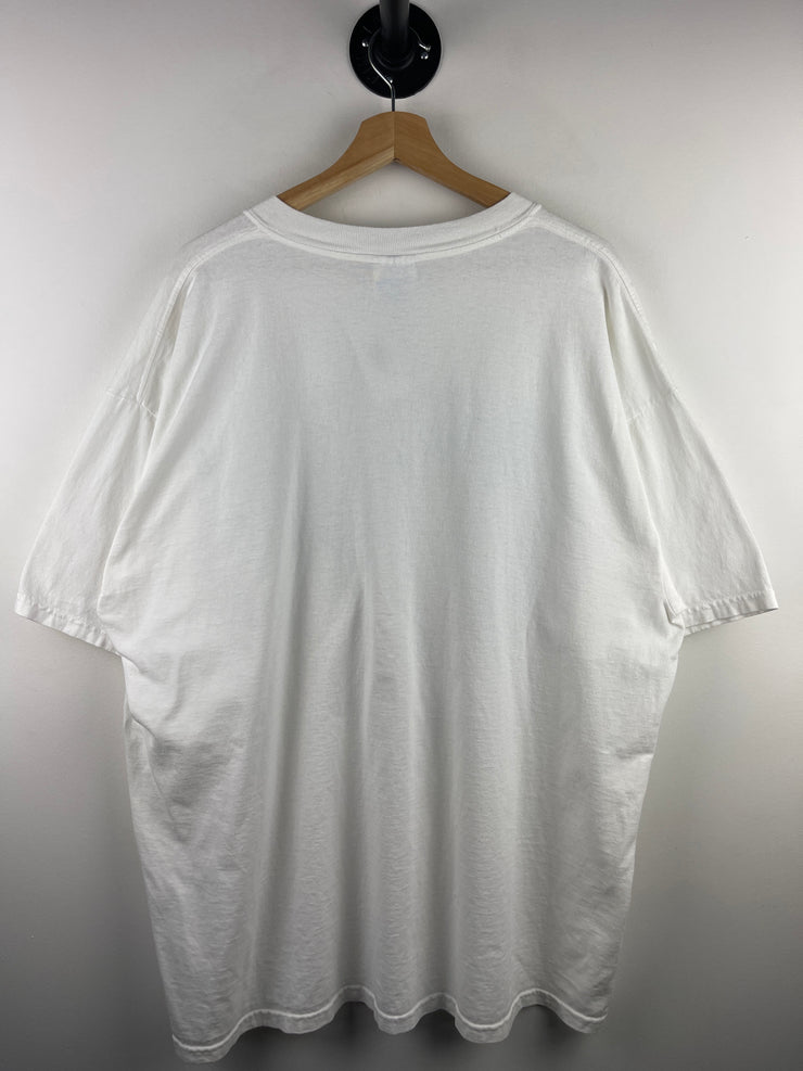 Vintage 90s Budweiser Beer Clydesdales Horses White Tee