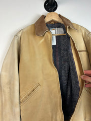 Vintage 90's Carhartt Faded Beige Detroit Cropped Jacket