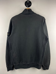 Stone Island Patch Black Quarter Zip Sweater