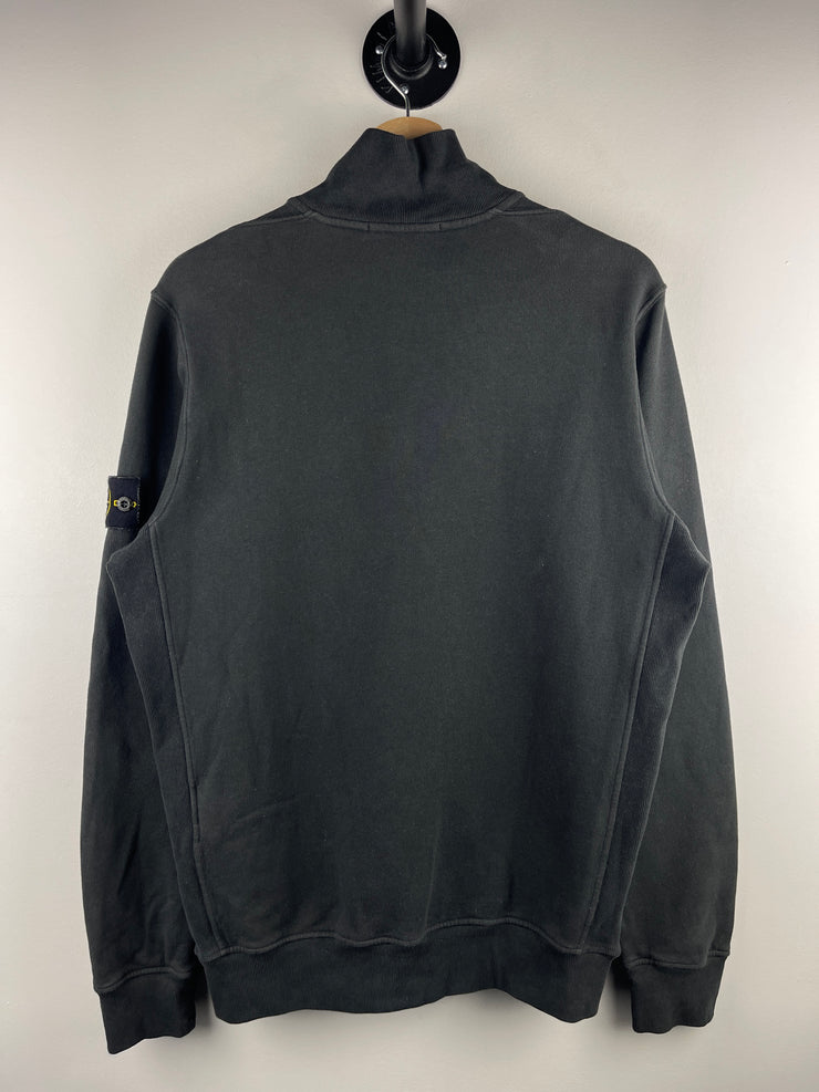 Stone Island Patch Black Quarter Zip Sweater
